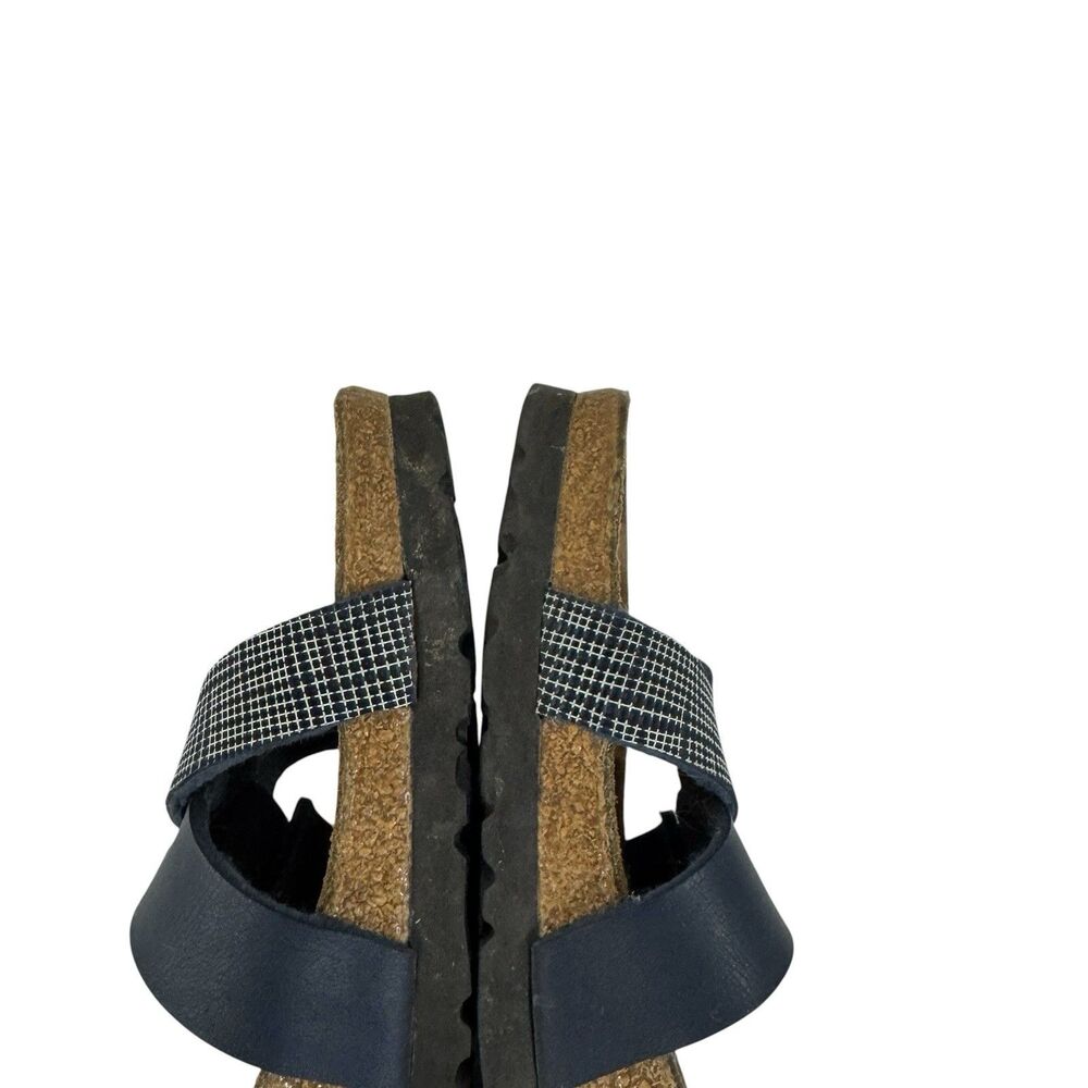 Birkenstock Birki's Lillie 39 8/8.5 NARROW Criss Cross Blue Sandal Women READ - Picture 13 of 15